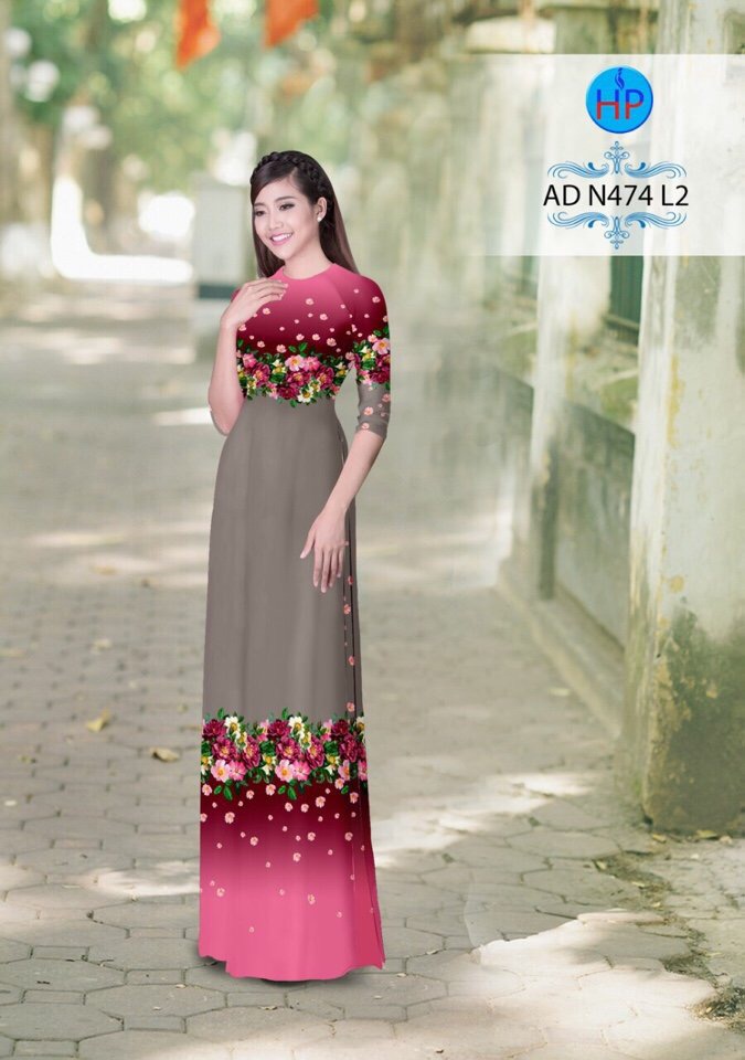Vải áo dài hoa trên dưới AD N474 - Ảnh 20