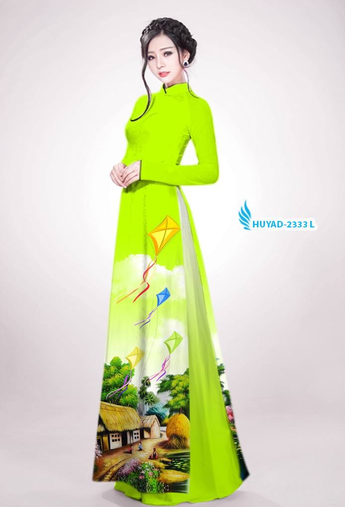Vải áo dài phong cảnh HUYAD-2333 - Ảnh 7
