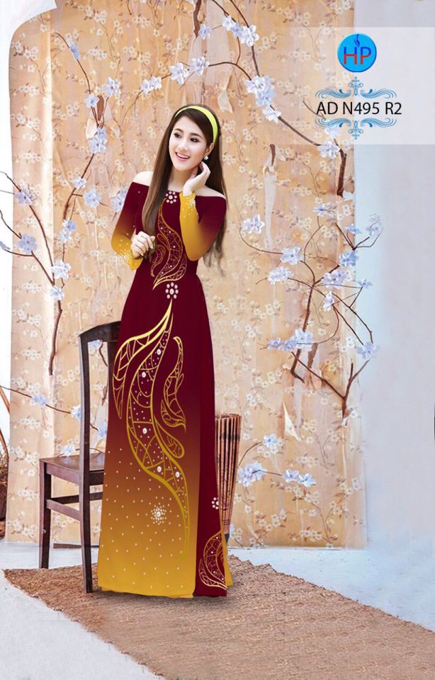 Vải áo dài chiếc lá AD N495 - Ảnh 16