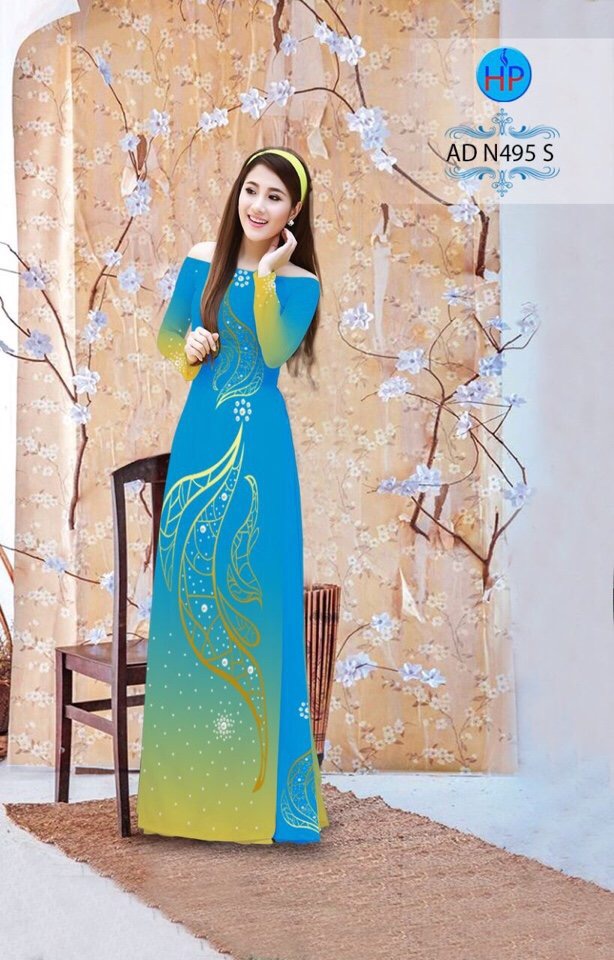 Vải áo dài chiếc lá AD N495 - Ảnh 15