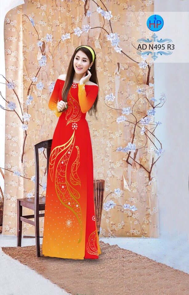 Vải áo dài chiếc lá AD N495 - Ảnh 12
