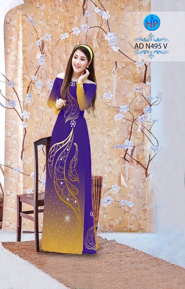 Vải áo dài chiếc lá AD N495 - Ảnh 11
