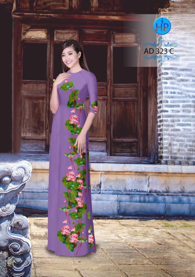 Vải áo dài hoa sen AD 323 - Ảnh 16