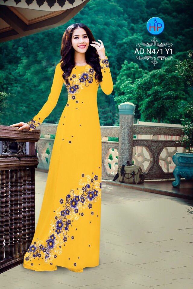 Vải áo dài hoa 3d AD N471 - Ảnh 17
