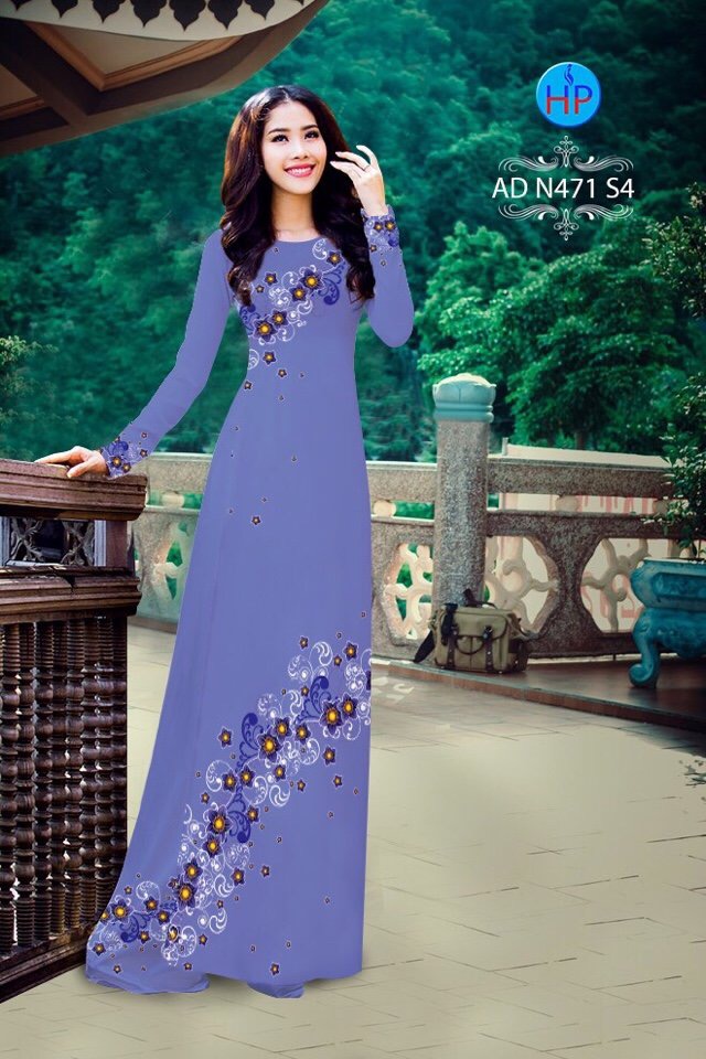 Vải áo dài hoa 3d AD N471 - Ảnh 16