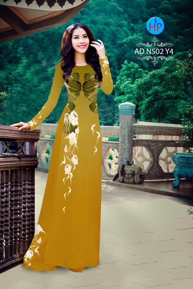 Vải áo dài hoa sen AD N502 - Ảnh 16