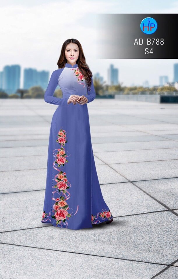 Vải áo dài hoa hồng AD B788 - Ảnh 15