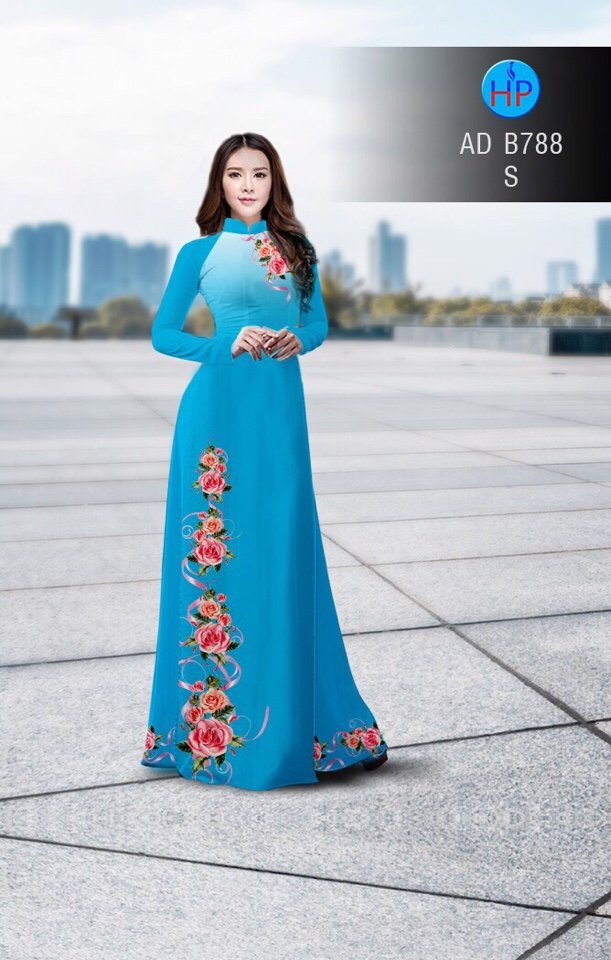 Vải áo dài hoa hồng AD B788 - Ảnh 13