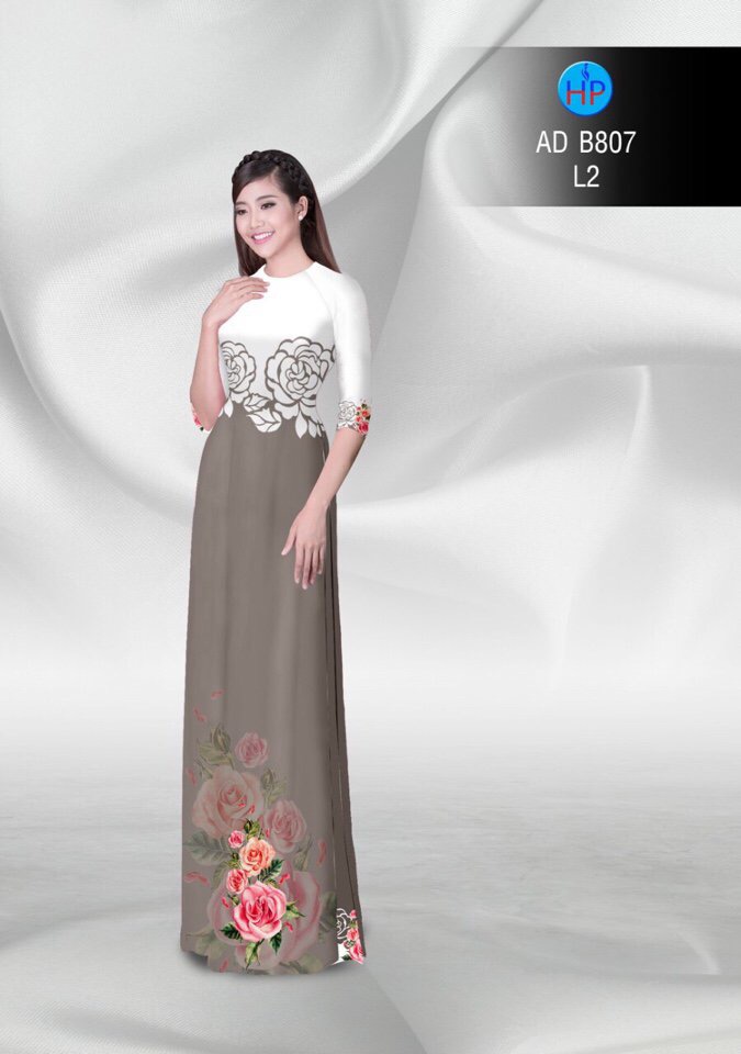 Vải áo dài hoa hồng AD B807 - Ảnh 19