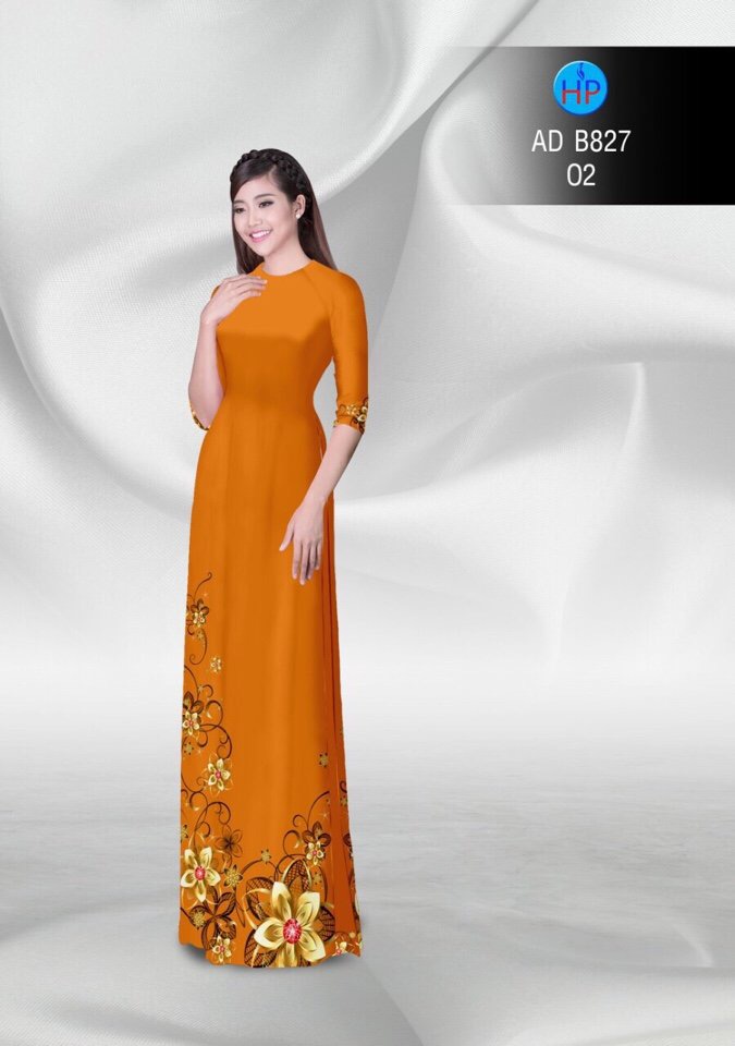 Vải áo dài hoa văn AD B827 - Ảnh 12