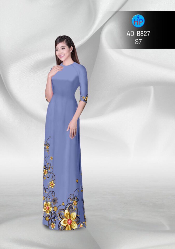 Vải áo dài hoa văn AD B827 - Ảnh 7