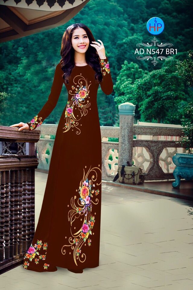 Vải áo dài hoa hồng AD N547 - Ảnh 14