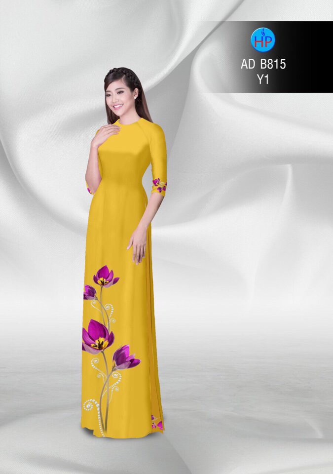 Vải áo dài hoa 3d AD B815 - Ảnh 20