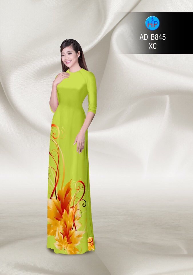 Vải áo dài lá AD B845 - Ảnh 2