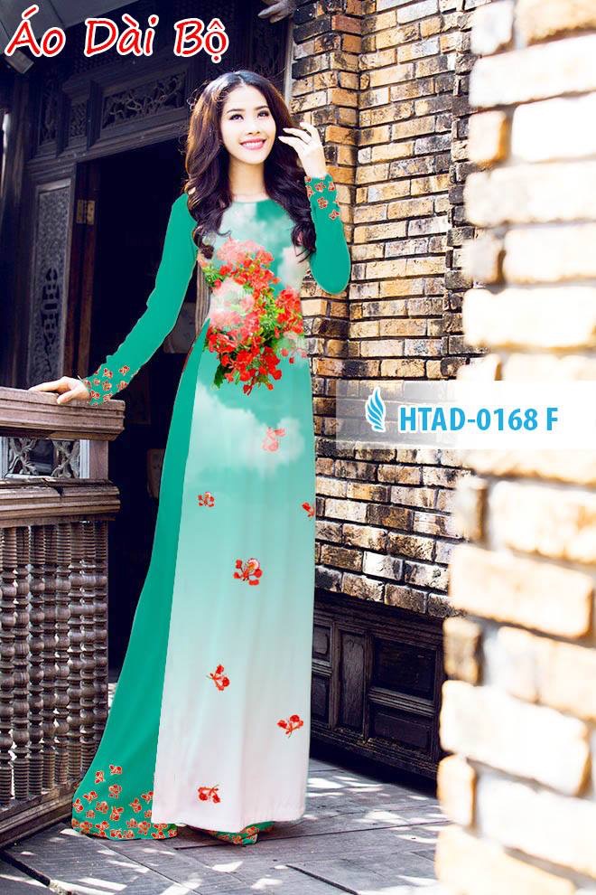 Vải áo dài hoa phượng HTAD-0168 - Ảnh 6