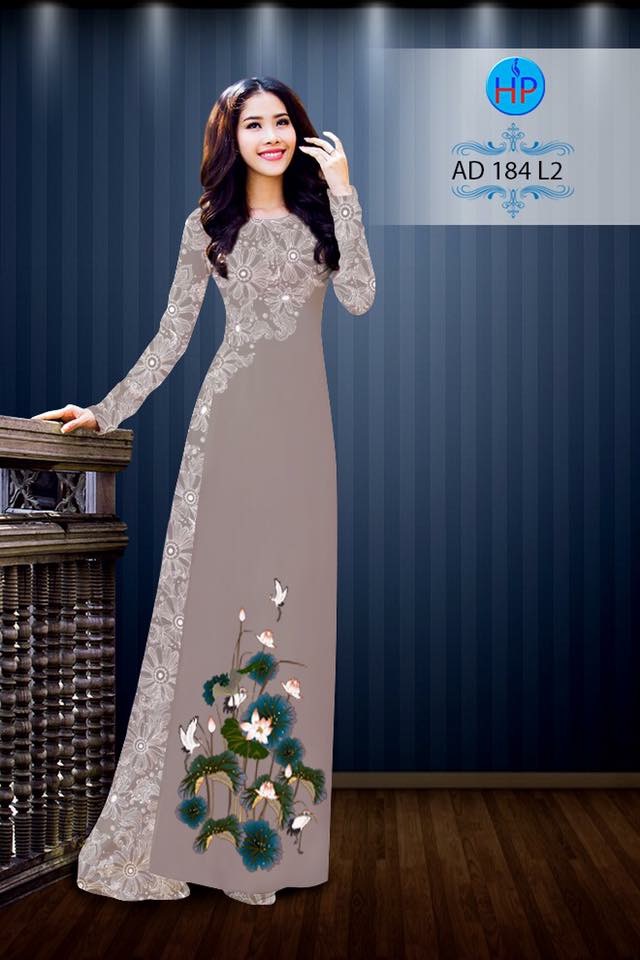 Vải áo dài hoa sen AD 184 - Ảnh 11
