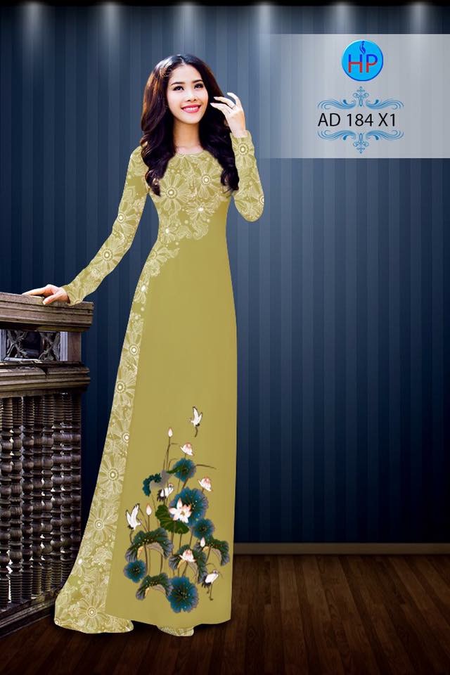 Vải áo dài hoa sen AD 184 - Ảnh 5