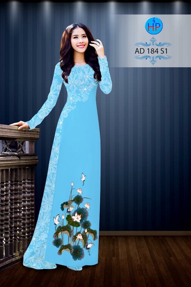 Vải áo dài hoa sen AD 184 - Ảnh 4