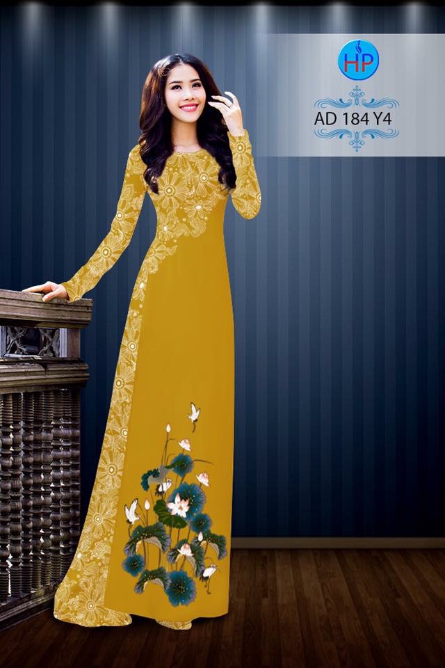 Vải áo dài hoa sen AD 184 - Ảnh 3