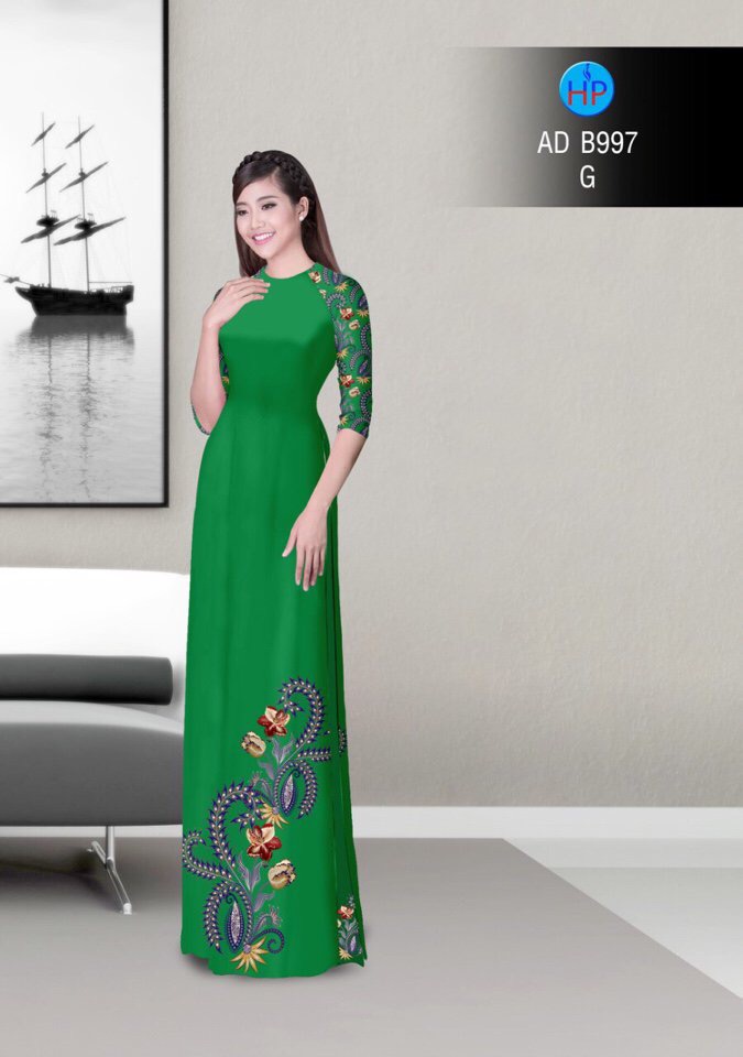 Vải áo dài hoa văn AD B997 - Ảnh 16