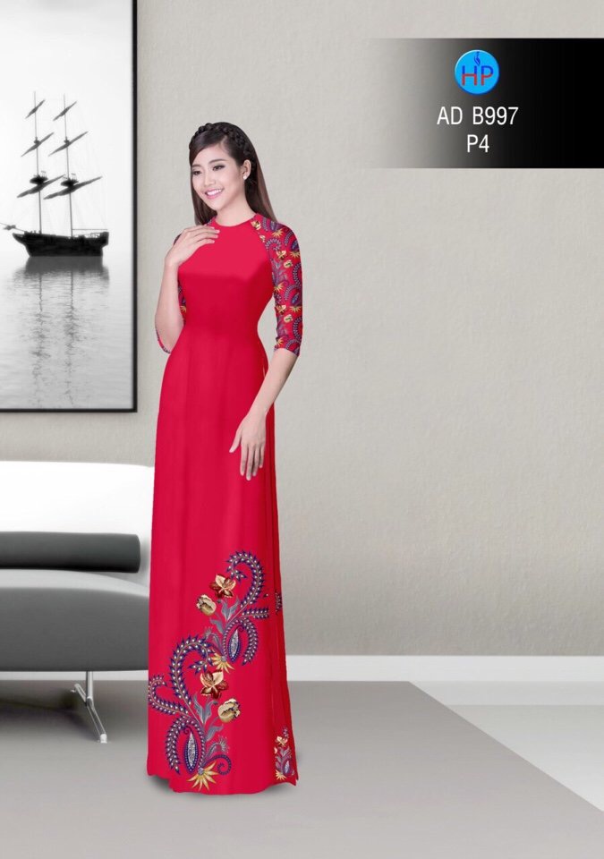 Vải áo dài hoa văn AD B997 - Ảnh 10