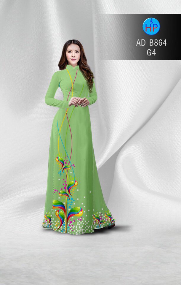 Vải áo dài hoa văn AD B864 - Ảnh 19