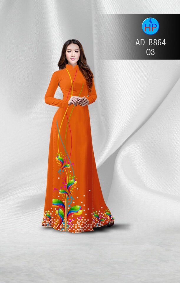 Vải áo dài hoa văn AD B864 - Ảnh 14