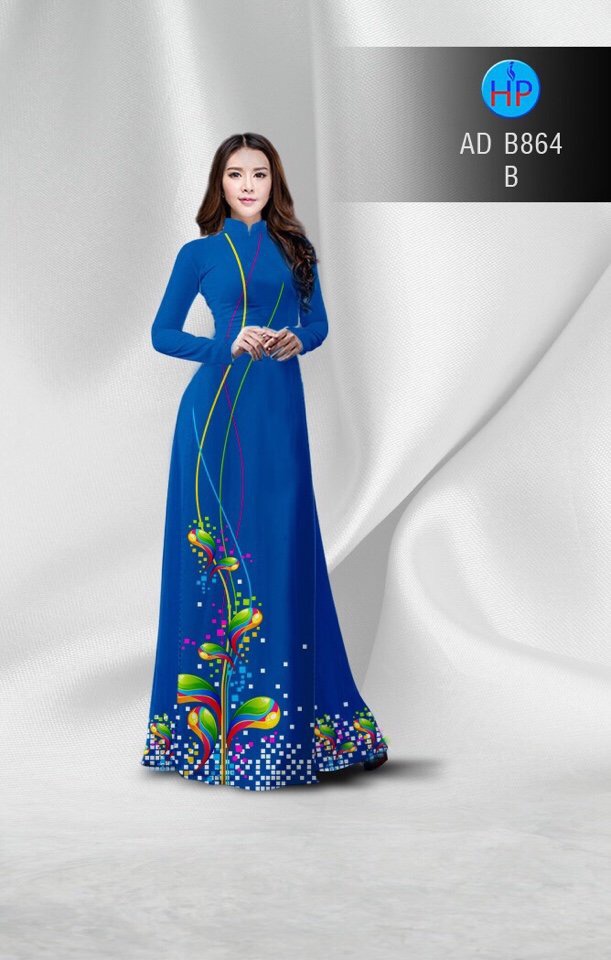 Vải áo dài hoa văn AD B864 - Ảnh 8