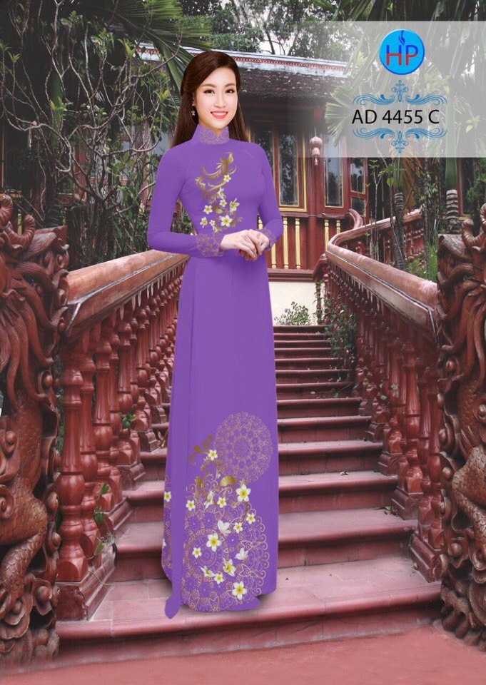 Vải áo dài hoa sứ AD 4455