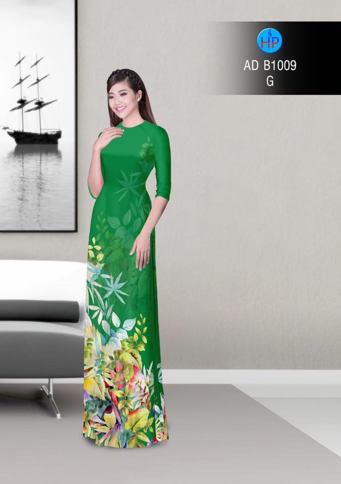 Vải áo dài lá AD B1009 - Ảnh 8