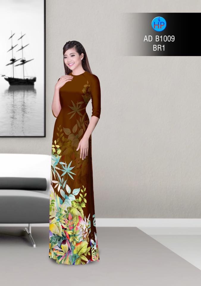 Vải áo dài lá AD B1009 - Ảnh 4