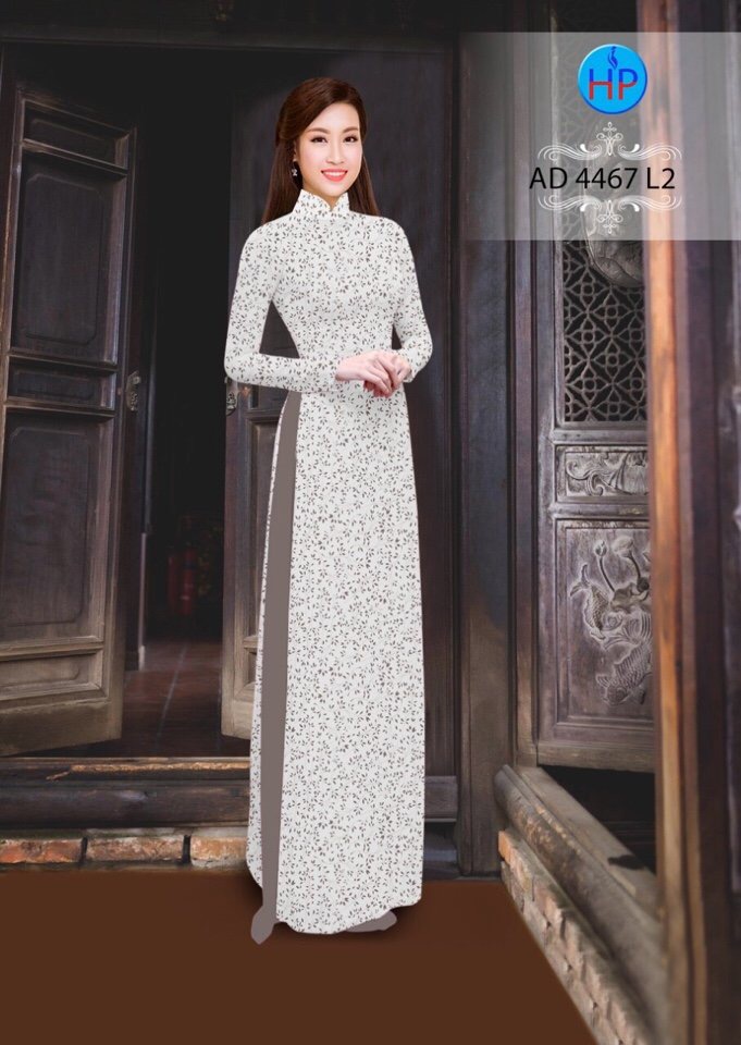 Vải áo dài hoa nguyên áo 4467 - Ảnh 12