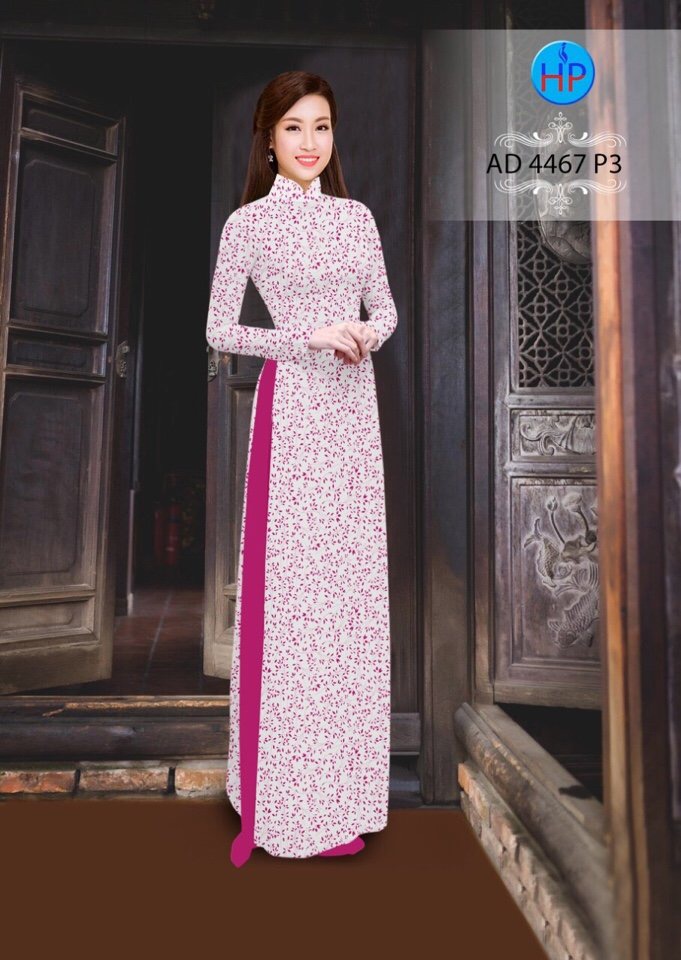 Vải áo dài hoa nguyên áo 4467 - Ảnh 11