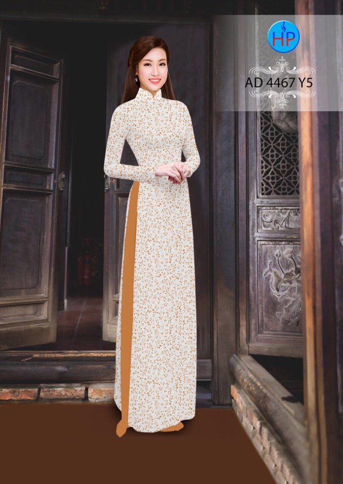 Vải áo dài hoa nguyên áo 4467 - Ảnh 9