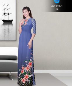 Alternative view of Vải áo dài hoa ly AD B1001