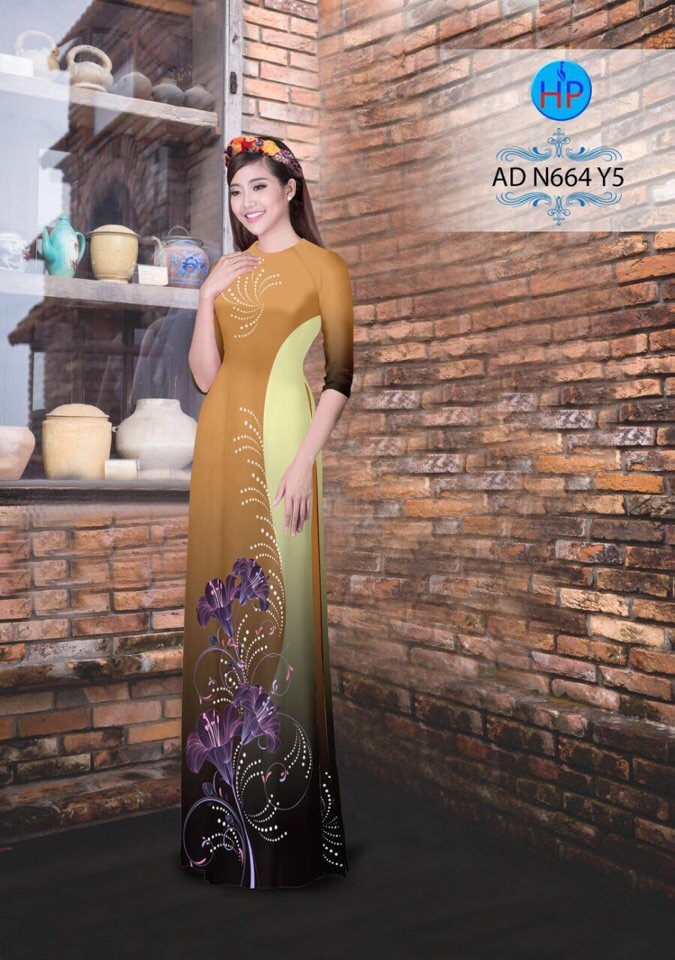 Vải áo dài hoa ly AD N664 - Ảnh 16
