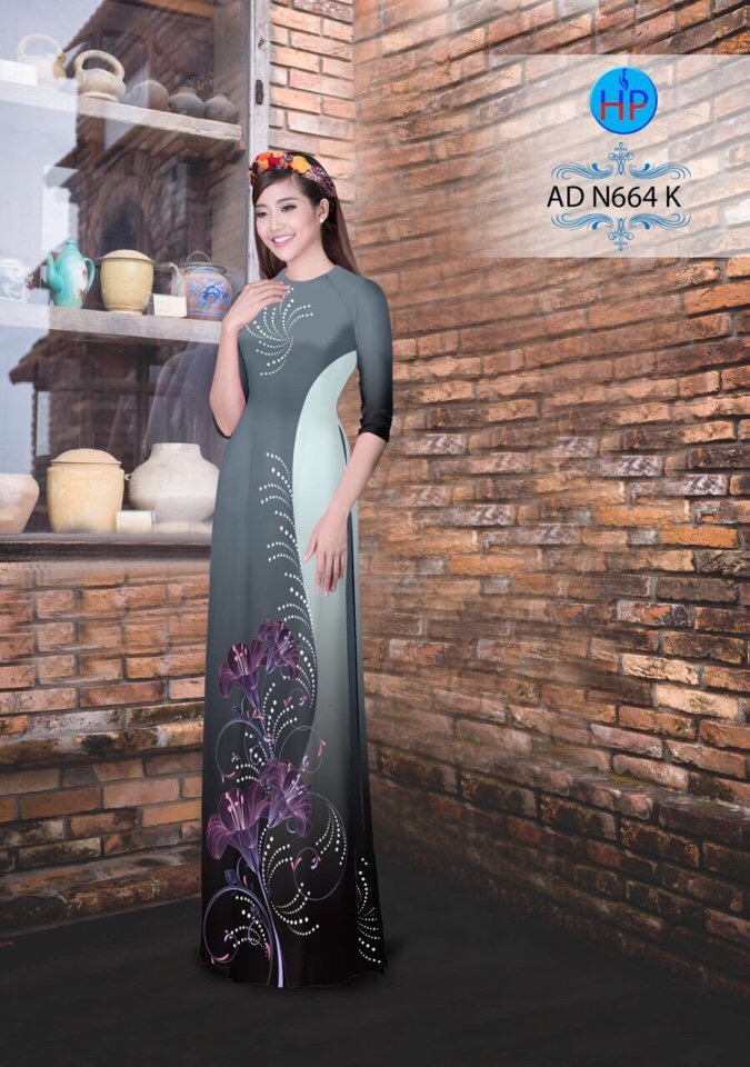Vải áo dài hoa ly AD N664 - Ảnh 13