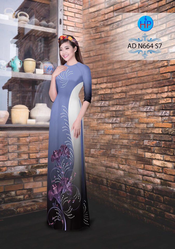 Vải áo dài hoa ly AD N664 - Ảnh 12