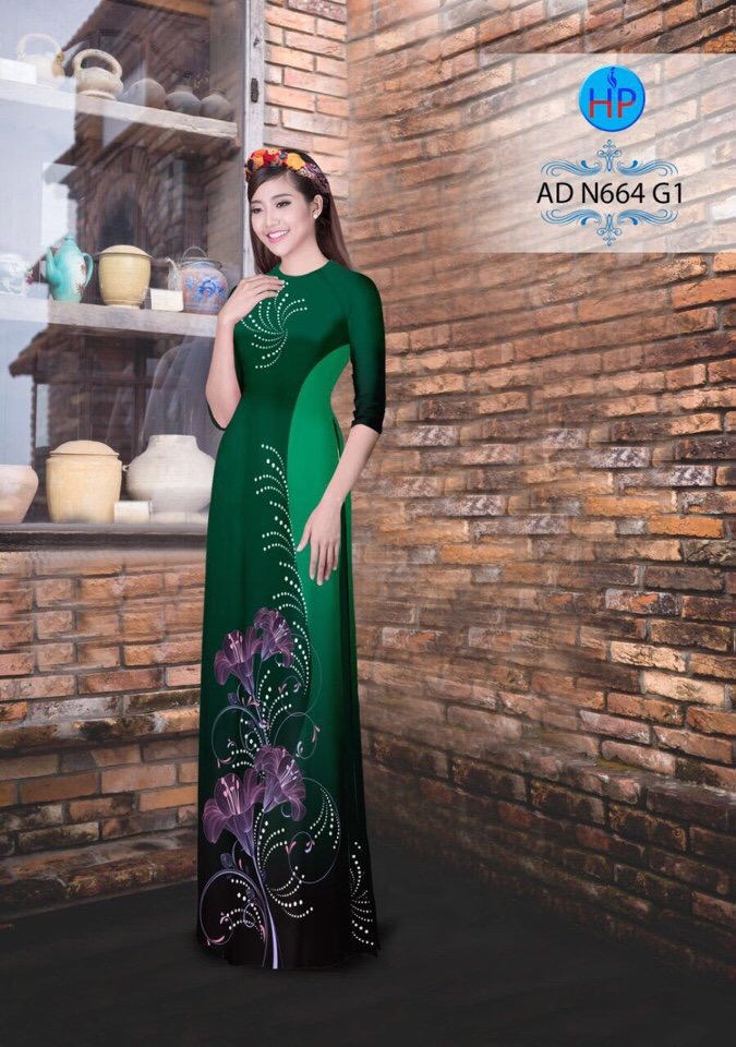 Vải áo dài hoa ly AD N664 - Ảnh 7