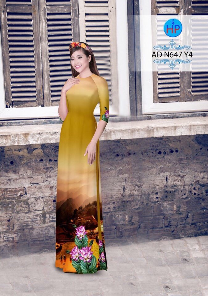Vải áo dài hoa sen AD N647 - Ảnh 17