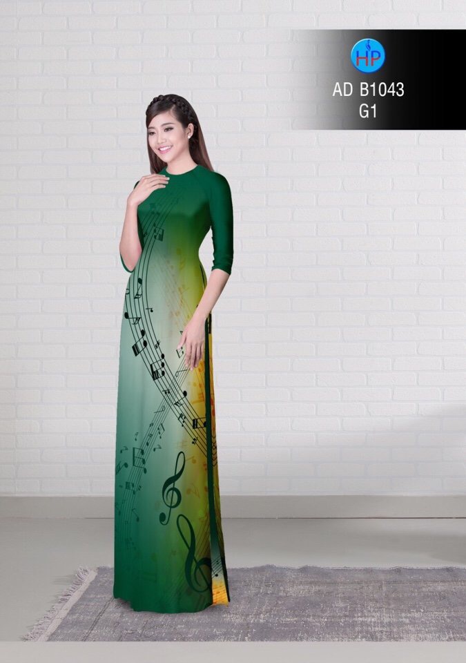 Vải áo dài hình nốt nhạc AD B1043 - Ảnh 14