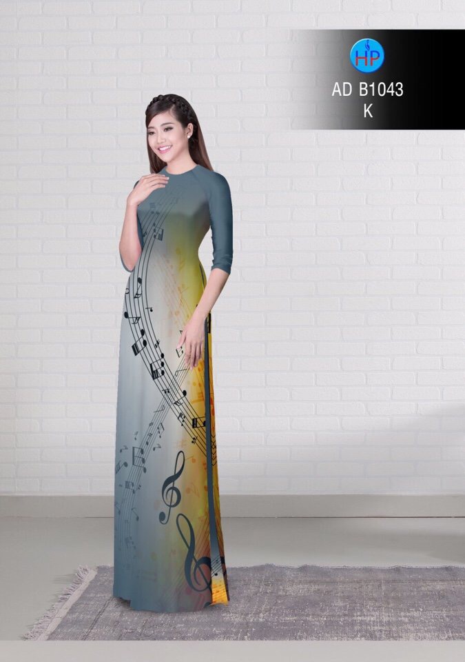 Vải áo dài hình nốt nhạc AD B1043 - Ảnh 12