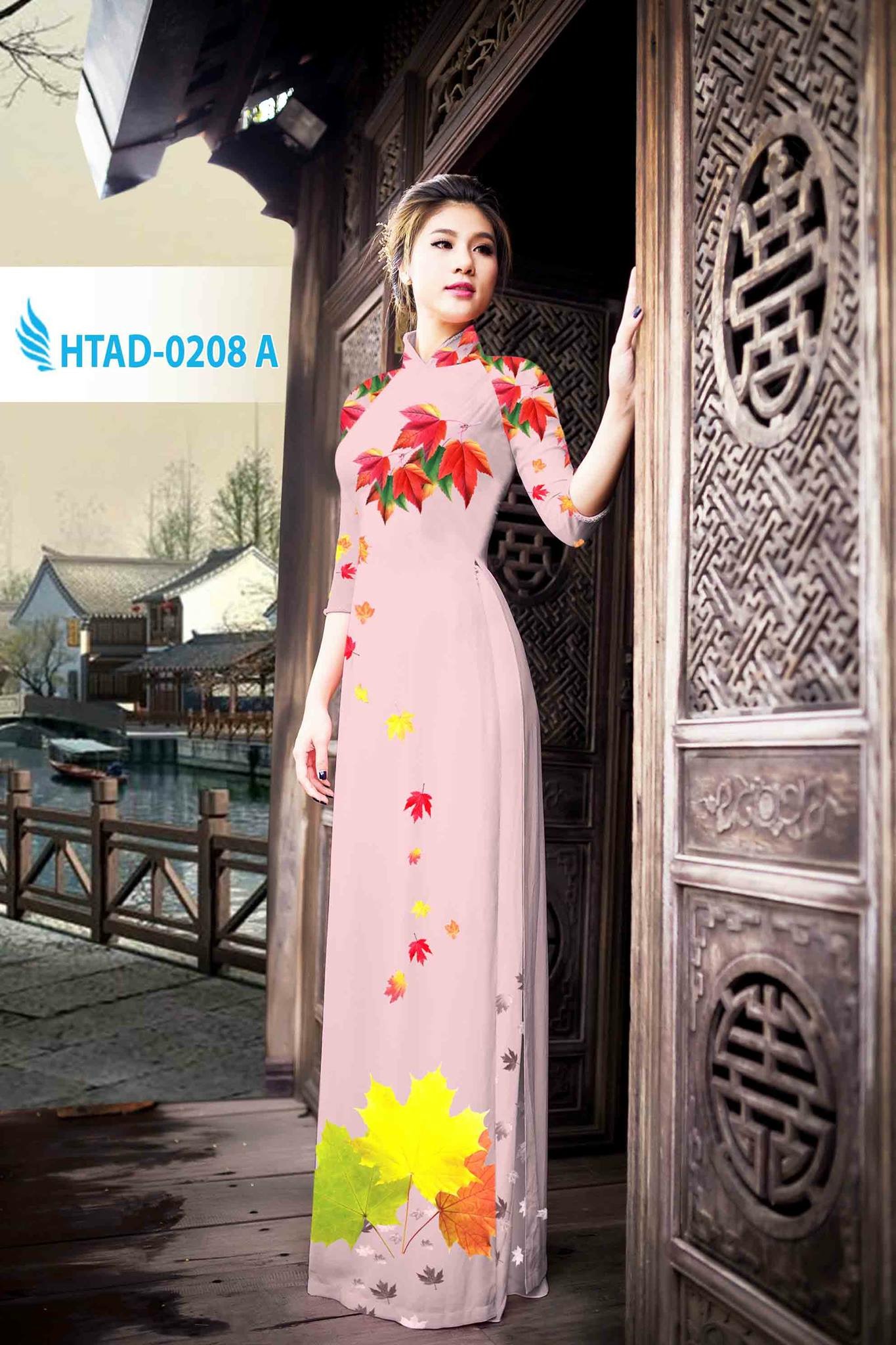 Vải áo dài lá HTAD-0208 - Ảnh 17