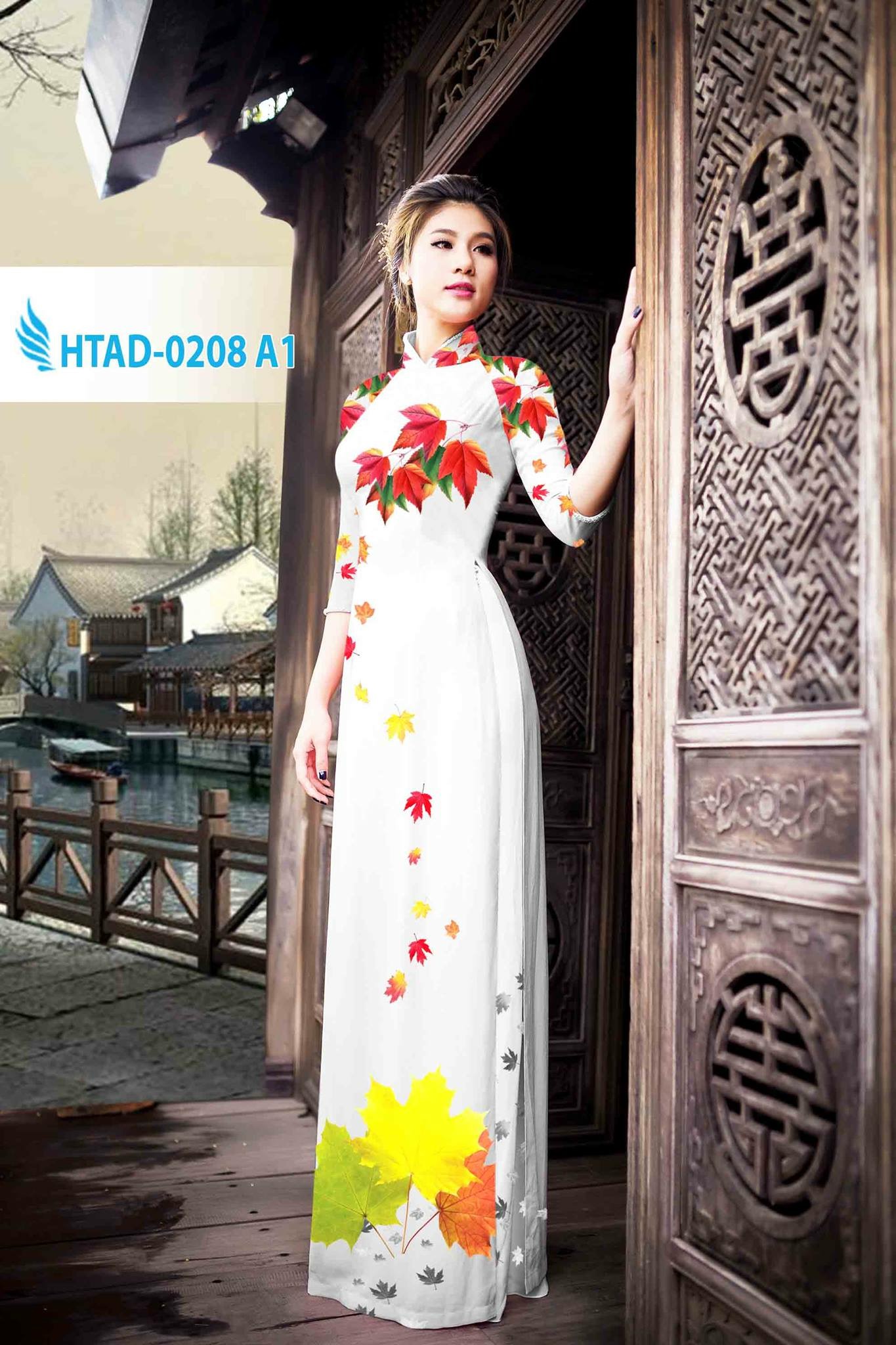 Vải áo dài lá HTAD-0208 - Ảnh 16