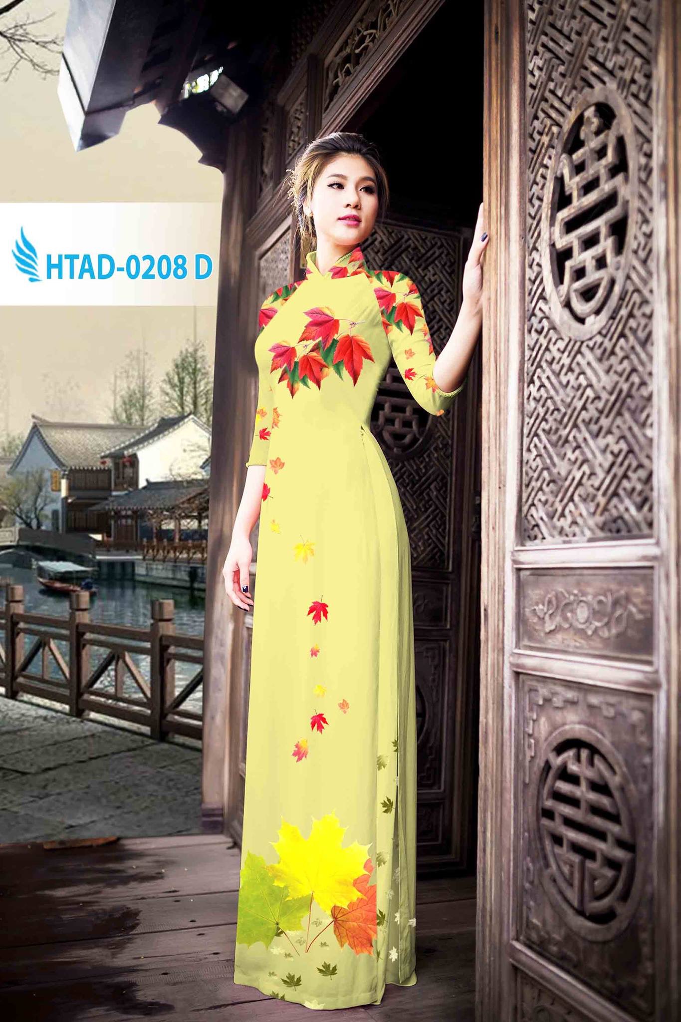 Vải áo dài lá HTAD-0208 - Ảnh 13