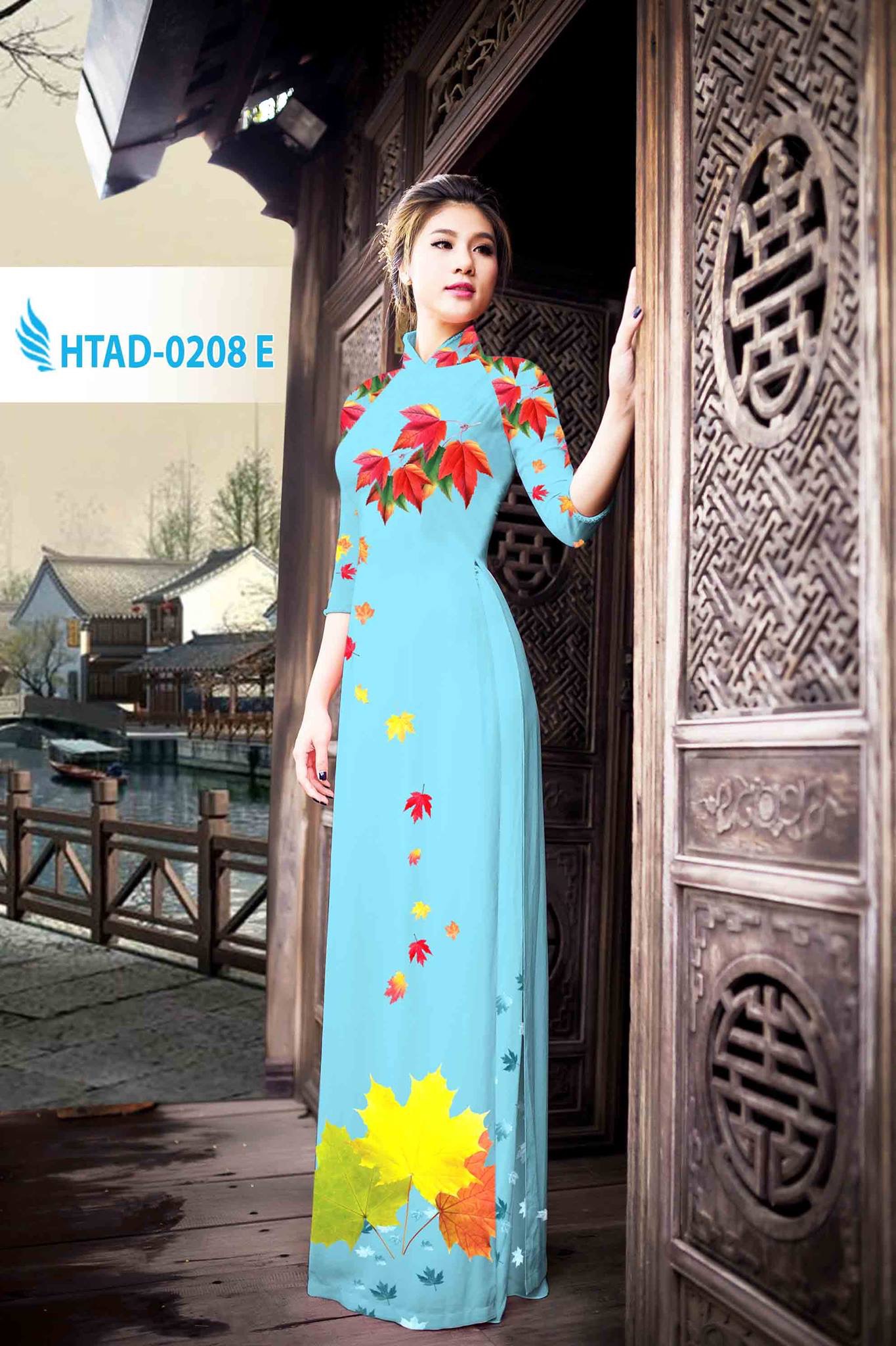 Vải áo dài lá HTAD-0208 - Ảnh 12