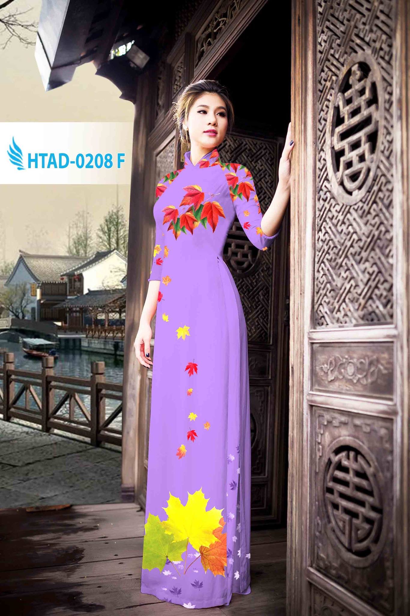 Vải áo dài lá HTAD-0208 - Ảnh 11