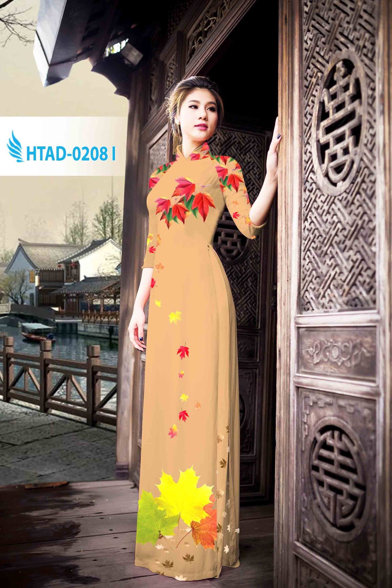 Vải áo dài lá HTAD-0208 - Ảnh 8