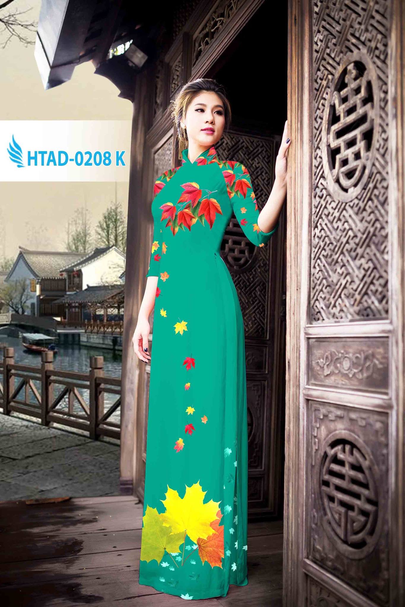 Vải áo dài lá HTAD-0208 - Ảnh 6