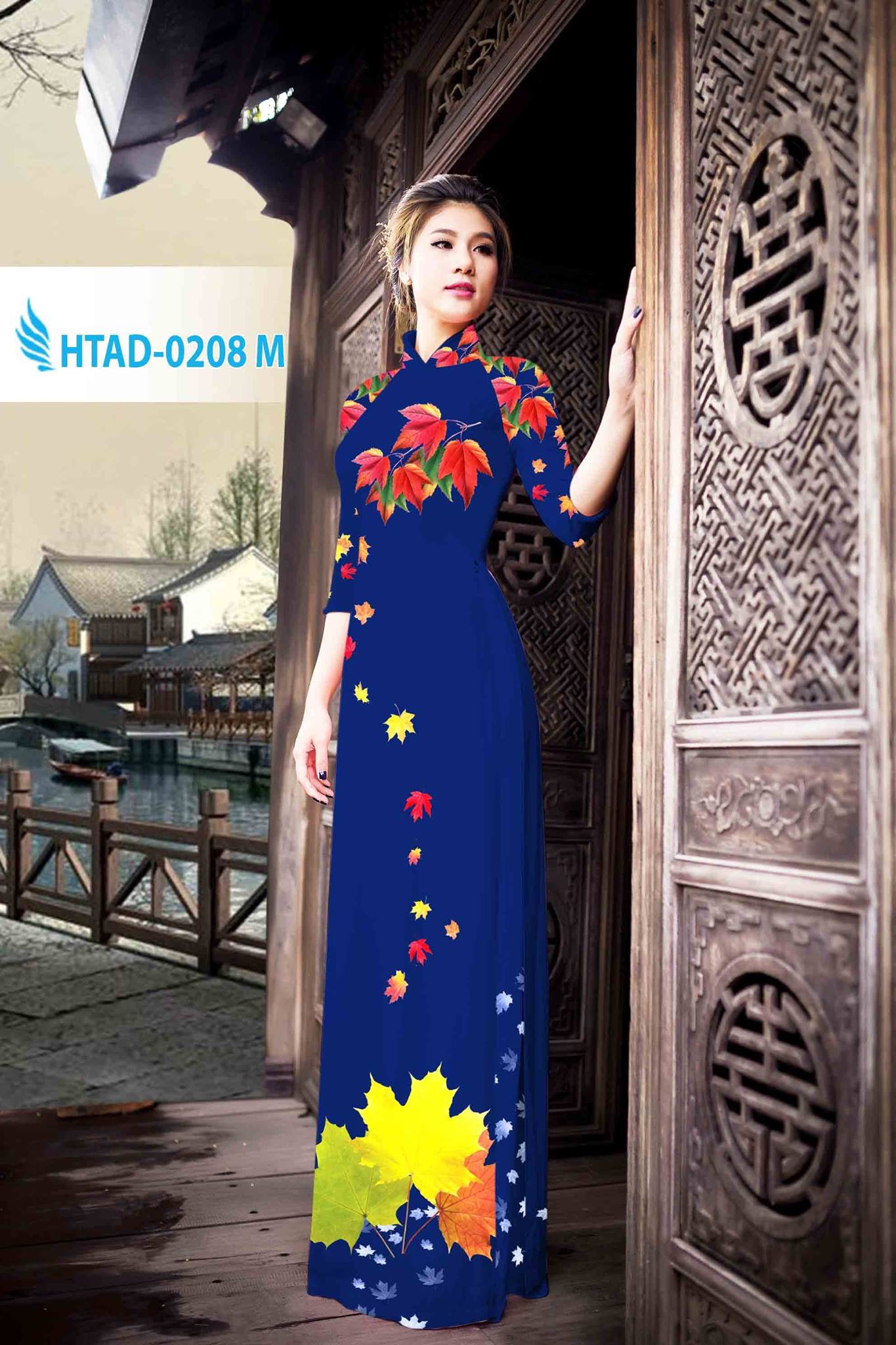 Vải áo dài lá HTAD-0208 - Ảnh 5